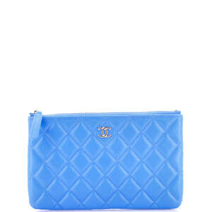 Chanel O Case Clutch Quilted Caviar #236401C13B